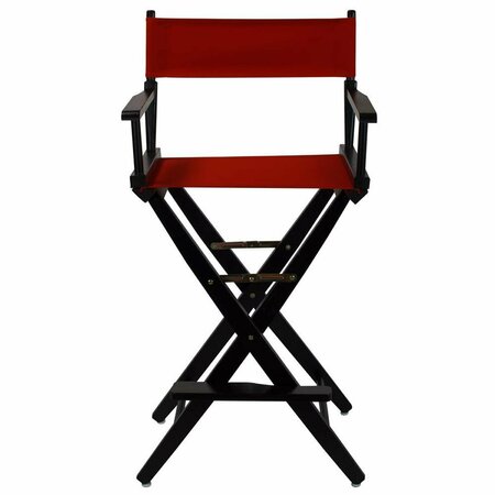 DOBA-BNT 206-32-032-11 30 in. Extra-Wide Premium Directors Chair, Black Frame with Red Color Cover SA3286687